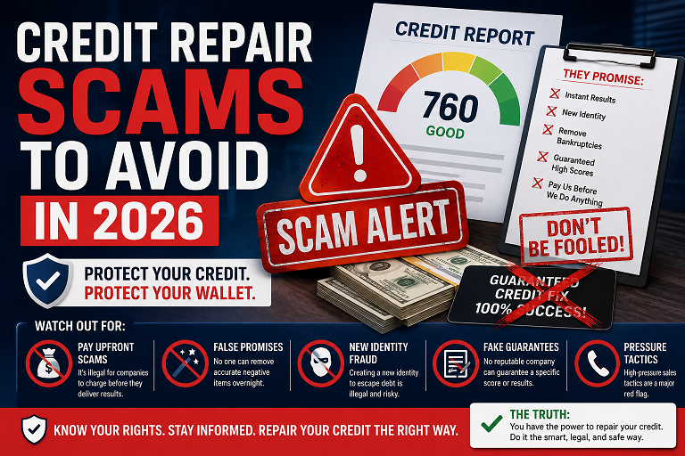 Credit repair scams to avoid in 2026