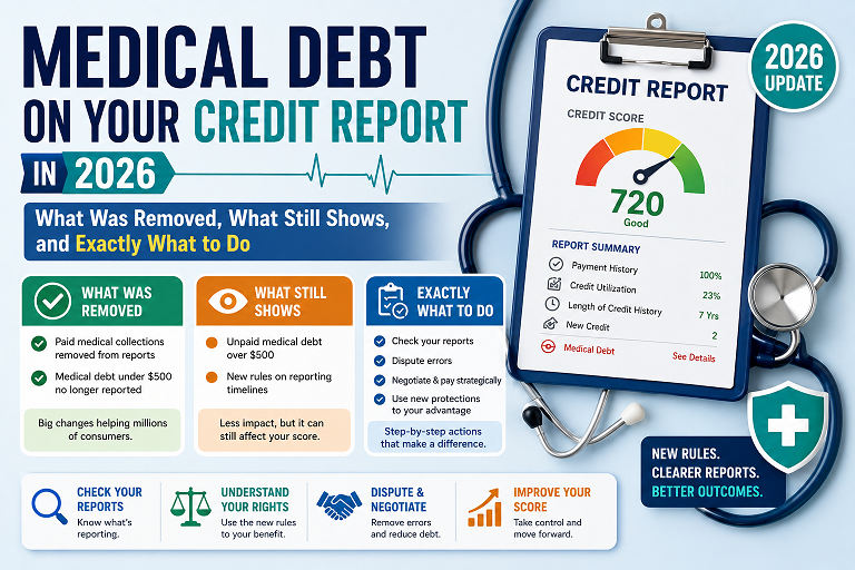 Medical debt credit report 2026 guide — what was removed and what still shows